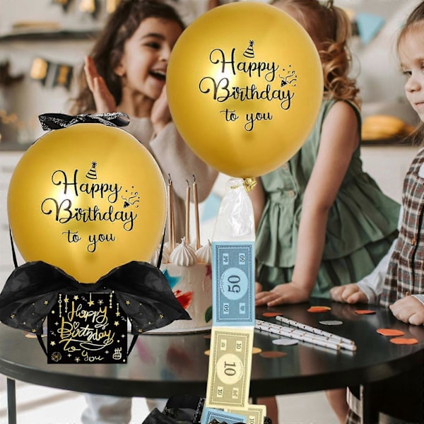 Konfirmasjonsgaver Trekk Penger Ballongboks for Kontanter Pengeholder Overraskelsessett Klasse 2024 Konfirmasjonsdekorasjoner