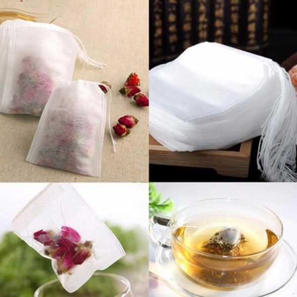 200pcs - empty tea bags for solved - teabags white