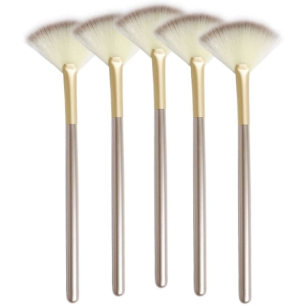 5 Stk Soft Fan Brush Facial Makeup Brush Mask Applikator Brush Multi Use Brush