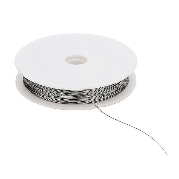 1 rulle rustfrit ståltråd, modelleringstråd til håndværk og modellering af smykkedele - 80 meter 0,35 mm Silver 45 Meters 0.35mm