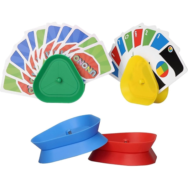 Korthållare för spel, set med 4 hållare för spelkort, korthållare