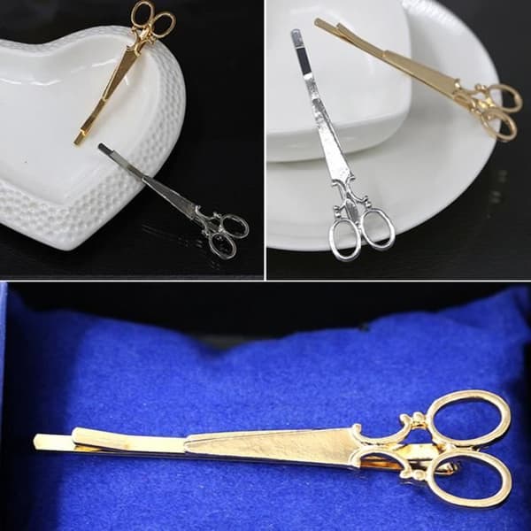 Dame sakseformede hårspænder, 4 stk, guld og sølv farve, elegante hårtilbehør, dekoration