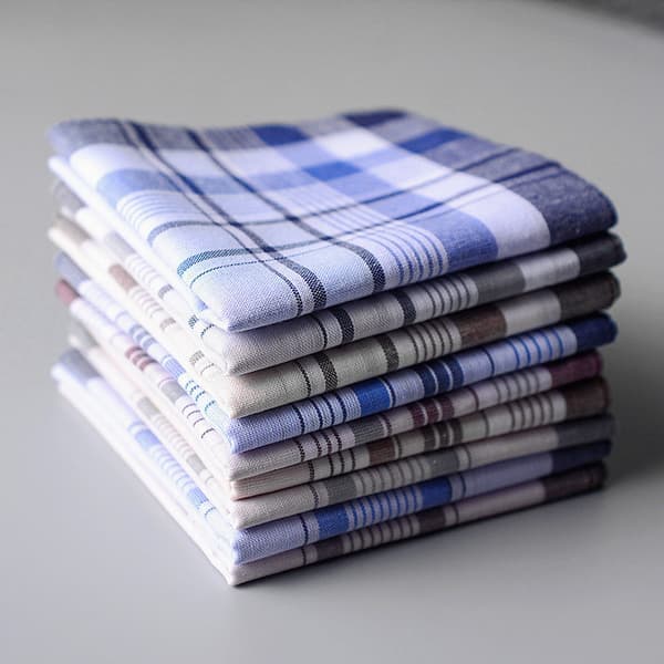 10-pack Herrnäsdukar 38x38 cm, 100% Bomull Näsdukar för Män, Traditionell Design för Vardag och Fest