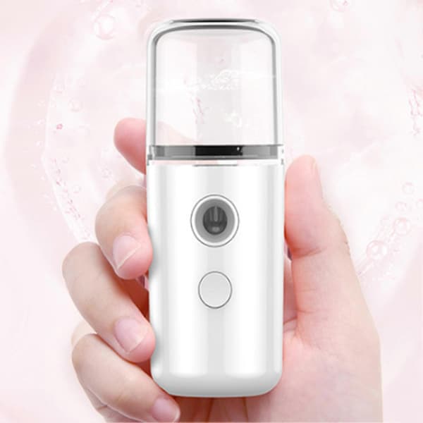 Nano Ansiktsmist Spray Lommeformat USB-Lading Vann Ansiktsfukter for Hydrering, Hvit