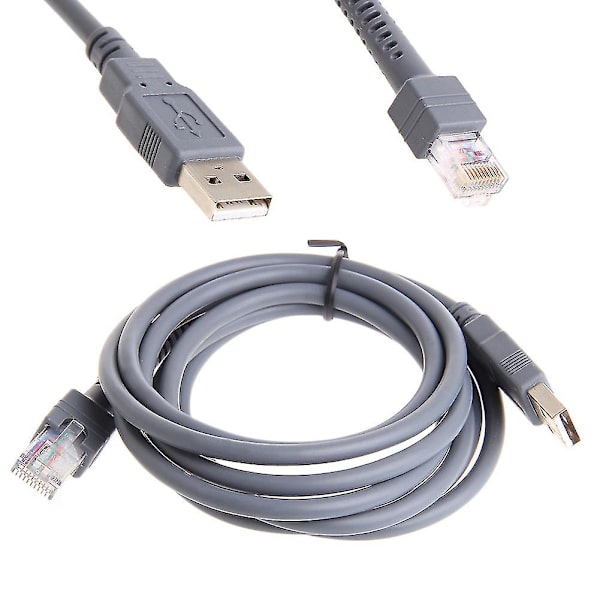 2m Symbol Streckkodsläsare Usb-kabel Ls1203 Ls2208 Ls4208 Ls3008 Cba-u01-s07zar