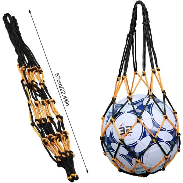 Boll Nätväska, 2 st Bärbar Mesh Bollväska Boll Nät Förvaring Mesh Väska Volleyboll