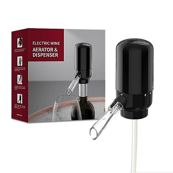 Elektrisk vinlufter, vinkaraffel pumpe dispenser gaveeske, 2023 ny automatisk vinlufter helleren. Smart vinkaraffel. Vinpumpe, den beste gaven for