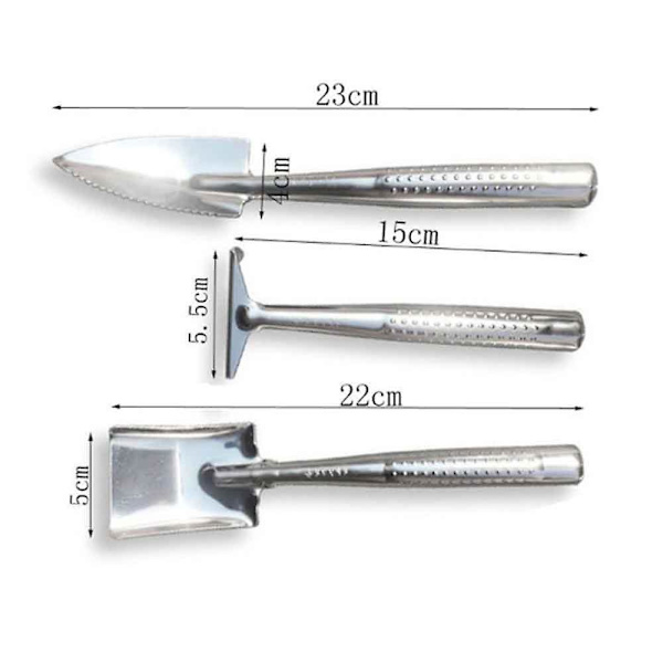 3 Mini Puutarhatyökalun Sarja, Pieni Kädessä Pidettävä Lapio, Lapio, Harava, Puutarhatyökalusarja, Lasten Lelu Mehikasveille, Kaktuksille, Yrteille, Kasveille, Muovikahva Steel handle