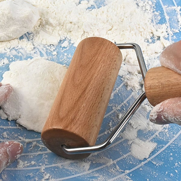 Kavel Non-Stick Bekväm att Greppa Dubbelhuvud Rostfritt Stålram Bakverk Kavel för Fondant 4
