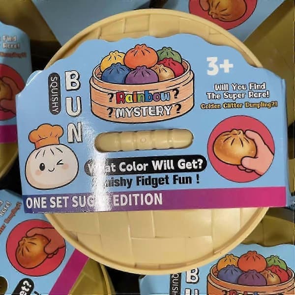 Super Crazy Fun Rainbow Mysterious Soft Bun Mysterious Dumpling Pink Sparkling Explosive STJ3 1 stk