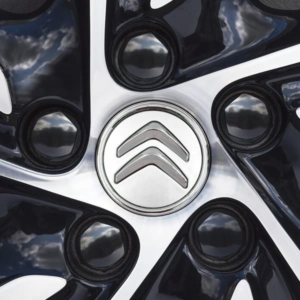4-pak - Citroën Navkapsler / Fælgemblemer - Ø 60mm - Sølv 60mm - Silver