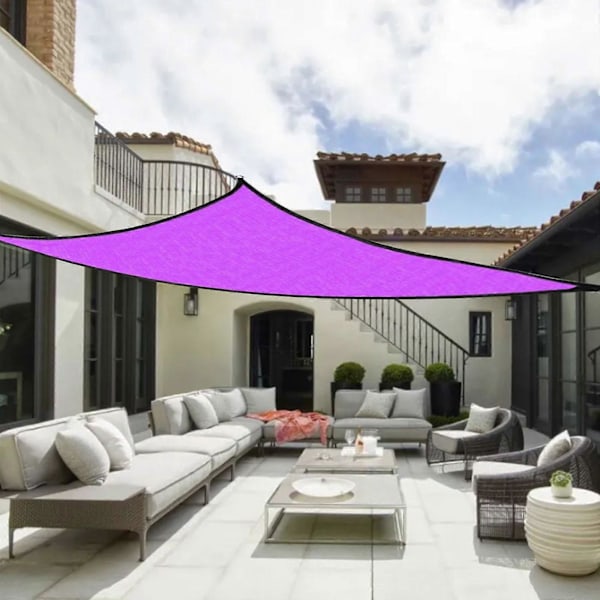 Bästsäljare - Delta Shelter Markis Solskyddstyg Baldakin Trädgård Hållbar Anti-UV Triangel UV-skydd Utomhus Solskydd Purple triangle