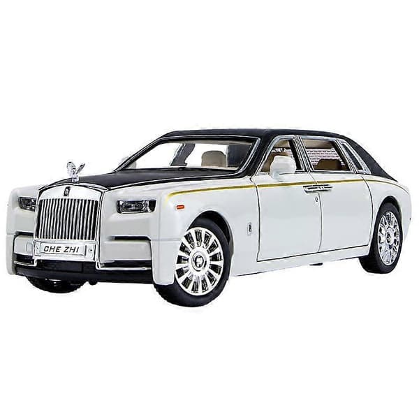 1:24 Rolls Royce Phantom Mansory Legeringsbil Støbte & Legetøjskøretøjer Bilmodel Lyd og lys Træk tilbage Billegetøj Til Børn Gaver Legetøjsbiler White