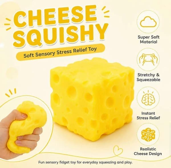 Smør Squishy 3-pak Smør Squishy Ost Squishy Til Angst & Stresslindring Legetøj Til Børn Mænd Kvinder Blødt Legetøj Hånd Squishy Beroligende Legetøj