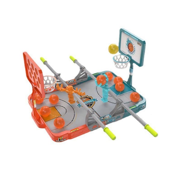 Basketboll Brädspel med 10 Bollar Mini Finger Basket Sport Leksak för Barn Fingertoppsskytte Leksaker Brädspel-B Blue Double