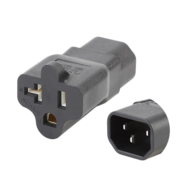 Gjør-det-selv-strømkoblingsadapter IEC320 C14 hann til Nema 5-15/20r hunn