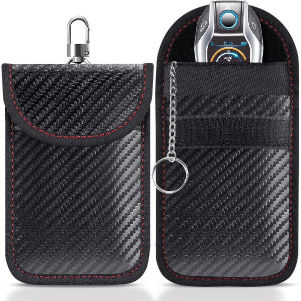 2Pcs Pouch for car Keys,Car Key Signal Blocking Pouch,Keyless Entry Car Keys Case,Blocker Bag for Car Security,Anti-theft Remote Entry Keyless Protect