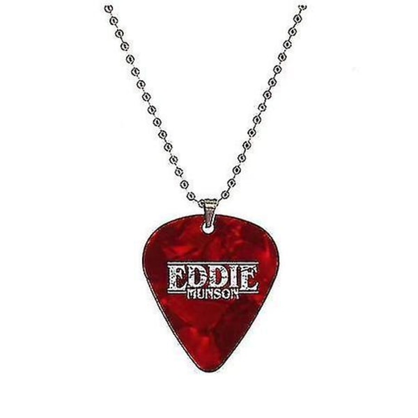 3 kpl Hellfire Club Stranger Things Eddie Munson punainen kitara plektra plectrum pallo kaulakoru