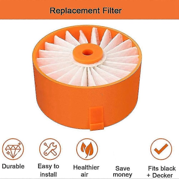 Udskiftningsfilter til Blackdecker Bsv2020g Bsv2020p Powerseries Extreme ledningsfri støvsuger Ac