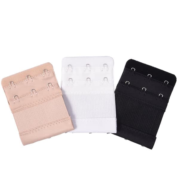BH-förlängare Vit/Svart/Ljusbeige 3-pack