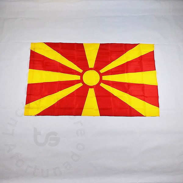 Makedonien 90*150cm Flagga Banner Hängande Nationell Flagga För Meet,parad,party.hängning,dekoration