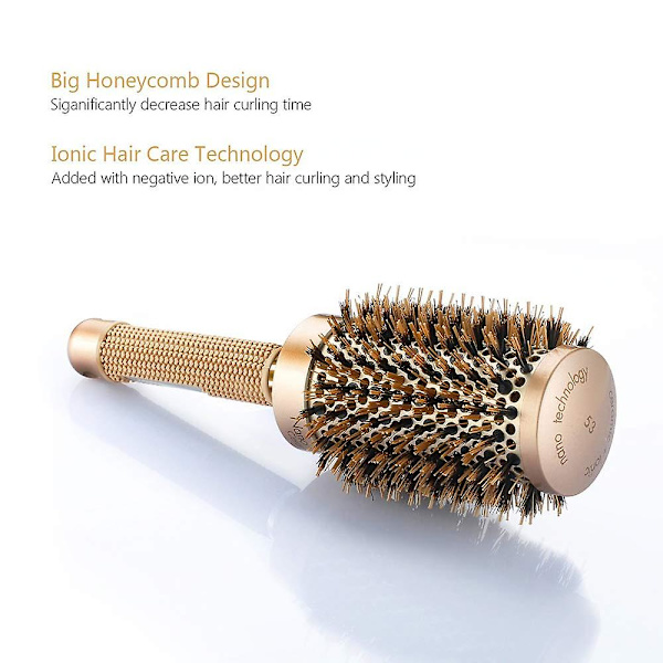 Nano Thermal Ceramic & Ionic Round Barrel Hair Comb Brushes