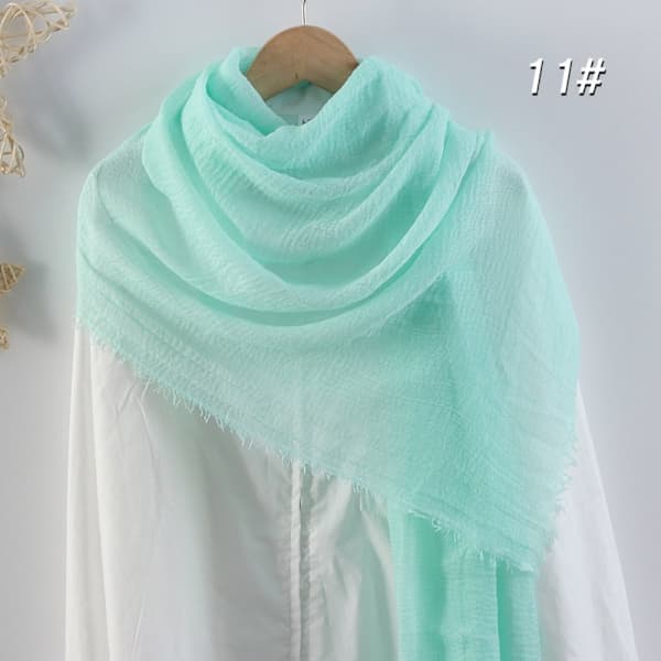 Krøllskjerf Vanlig Hijab LYSEBLÅ Lyseblå Light blue