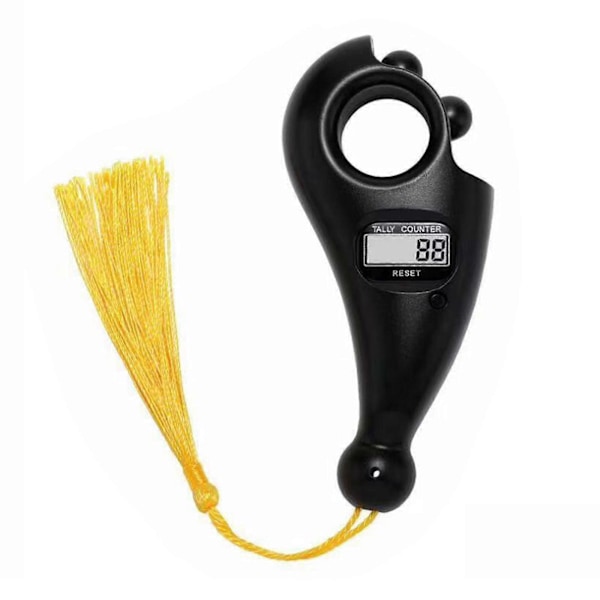 Digital Perletæller Bøn Digital Tasbih Bærbar Bedekrans Perletæller Gave Black