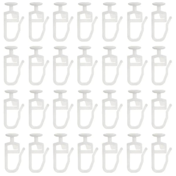 200 pak gardinskinner med 8,3 mm hovedfoldbare skinneskinner gardinskinne skinneskinner kroge til gardin Y
