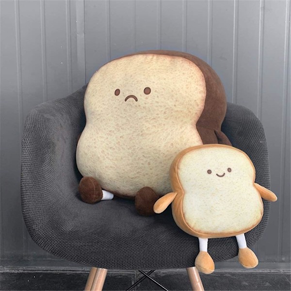 Toastbröd Kudde Rolig Mat Plysch Leksak Kuddar Små Söta Stoppade Plysch Toast Soffa Kudde (Toastbröd, Gyllene)