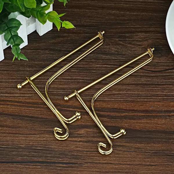 (2 pak) 5\" Jern Display Stativ, Guld Lille Jern Staffeli Plade Display Fotoholder Stativ, Viser kort, cookie, Dekorative Plader, Kunstværker
