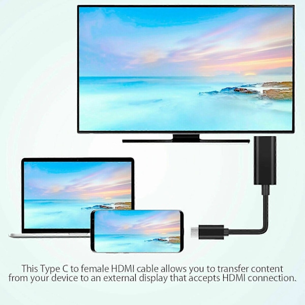 USB 3.1 Højtydende ABS Type C til HDMI-kompatibel Adapter til Bærbare Computere