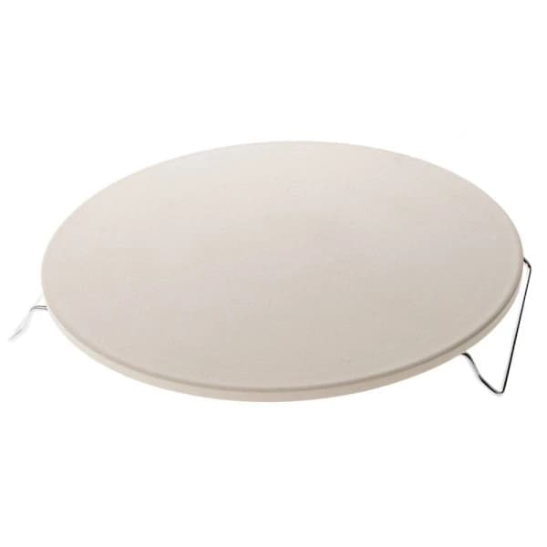 Cordierit pizzasten med kromstativ til kuglegrill Jævn varme Sprød bund 32 cm