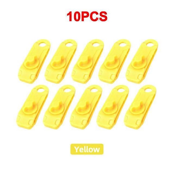 10/8/5 KPL Pressuklipsi Markiisin Telttakiinnike Kuomun Kiristyssolki Leukapidin Ulkoiluun Retkeilykoukku Ankkuri Tuulenpitävä Köysi Piikki 10 PCS Yellow China