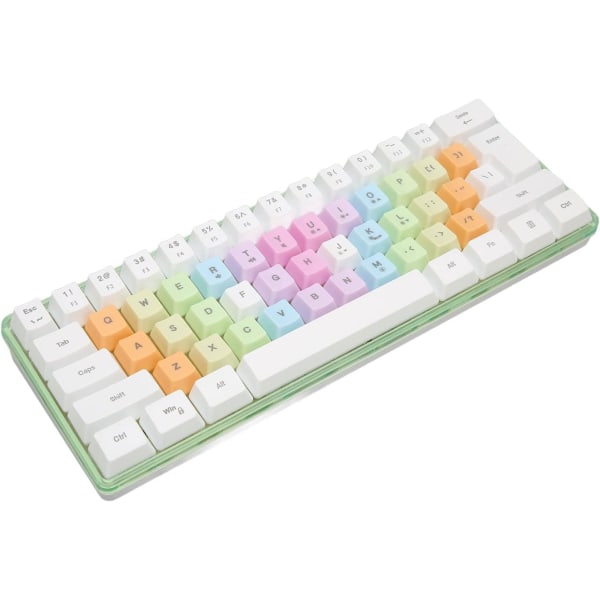 Spilltastatur, 60 prosent tastaturfarge Søtt tastatur med RGB, kablet mekanisk tastatur for spillkontor, hvit