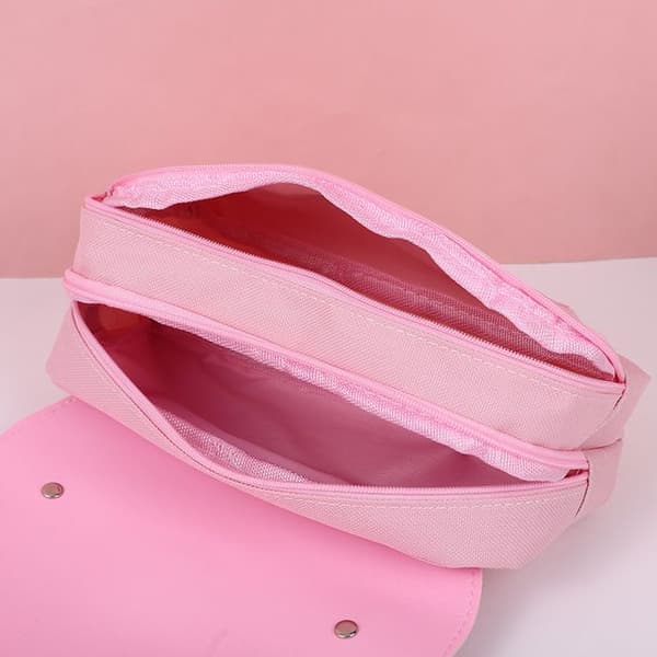 Blyantmappe for barn – Blyantmappe i tegneseriestil for gutter og jenter (Rosa E).