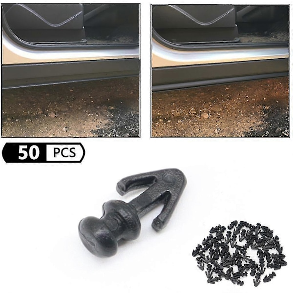 50 st Bildörrtätning Tröskeltätningslist Klämmor Nedre Väderlist Auto Fäste Nitar Clip F55 För Ford Mondeo Mk2 Mk3 Mk4 1042065