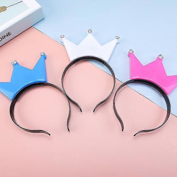 10 kpl Hehku Panta LED Kruunu Tiara Hiuspanta Valo Hiuspanta Juhlat Lahja Cosplay Syntymäpäivä Häät Puku Halloween Joulu Koriste D