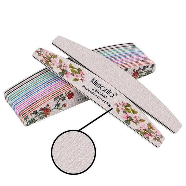 5 st Blomformade Nagelfilar Sandpapper Buffer 80-240 Grit Professionell Manikyr Pedikyr