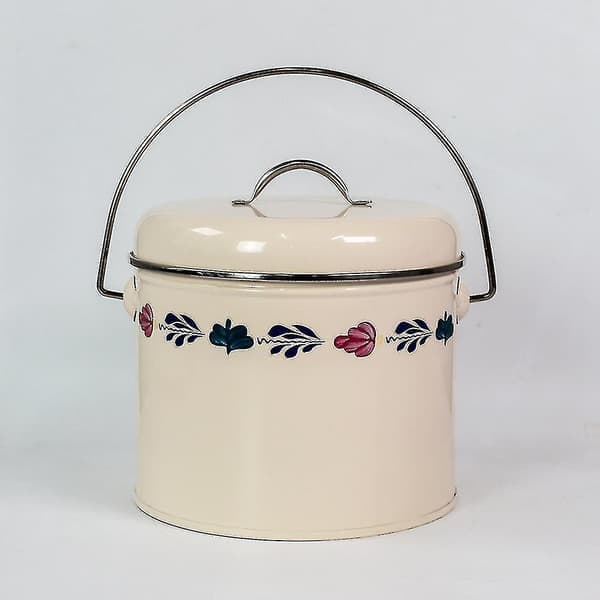 Rund Blomstret Sukkerkjeks Snack Jar Metall Husholdnings Ris Forseglingskrukke B