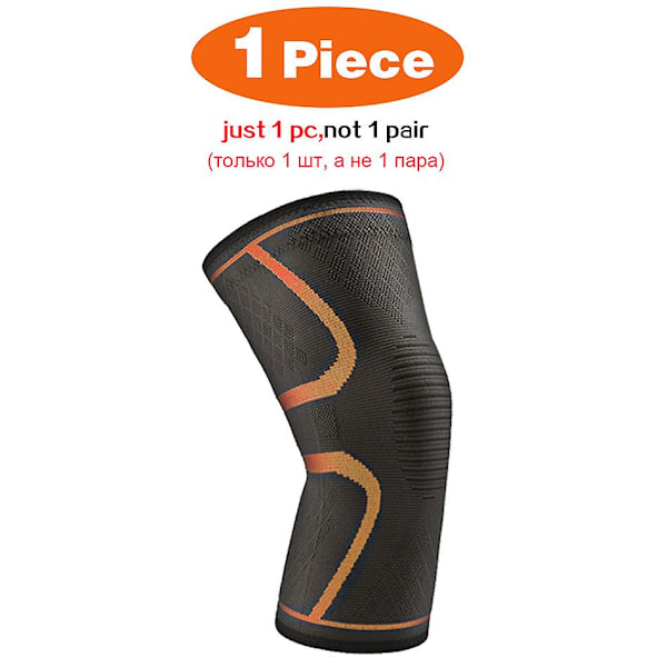 1/2 stk. knæstøtte til gigtled Nylon Sports Fitness Kompressionsærmer Knæbeskyttere Løbebeskyttelse 1 piece orange Xxl