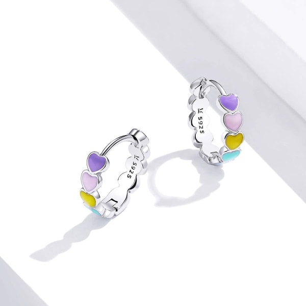 925 Sterling Silver Kids Earrings Compatible With Girls Small Hoop Earrings Little Girls Fashi