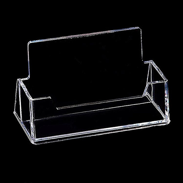 Transparent skrivebords hylde opbevaring display stativ akryl plastik transparent skrivebord visitkort holder (hvid)