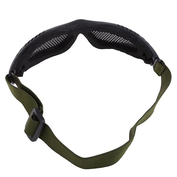 Taktiska Airsoft Utomhus Stål Mesh Ögon Skyddsglasögon Black