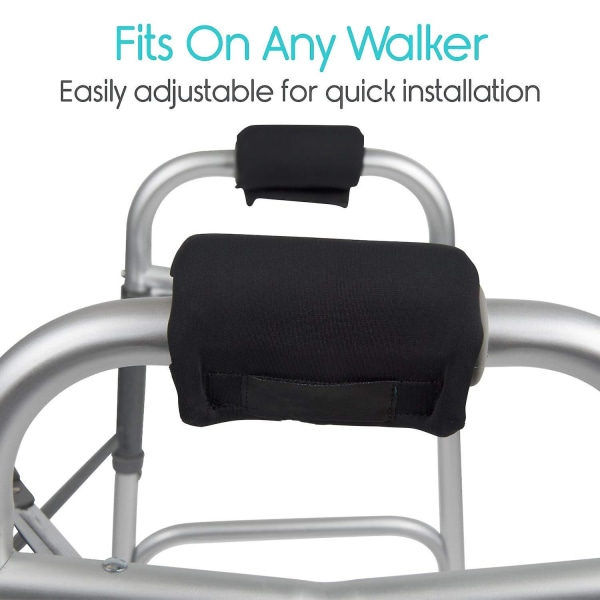 Walker-håndtak, walker-håndtaksputer, sklisikkert pustende walker-tilbehør, myk putepolstring for sammenleggbar rullestol Dark blue