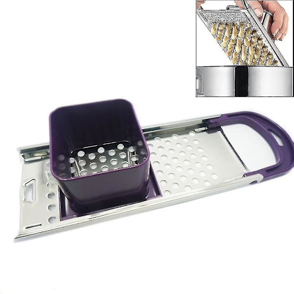 Premium Spätzle-Makersæt i Rustfrit Stål med Komfortabelt Greb - Traditionel Tysk Æg-Nuddel Maker Purple