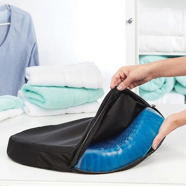 Gel Sitter Sittdyna, Andningsbart Honeycomb-stöd, Bekväm Smärtlindring för Kontoret, Flexibel Design, Ergonomiskt Ryggstöd för Långa Timmar av Sittande
