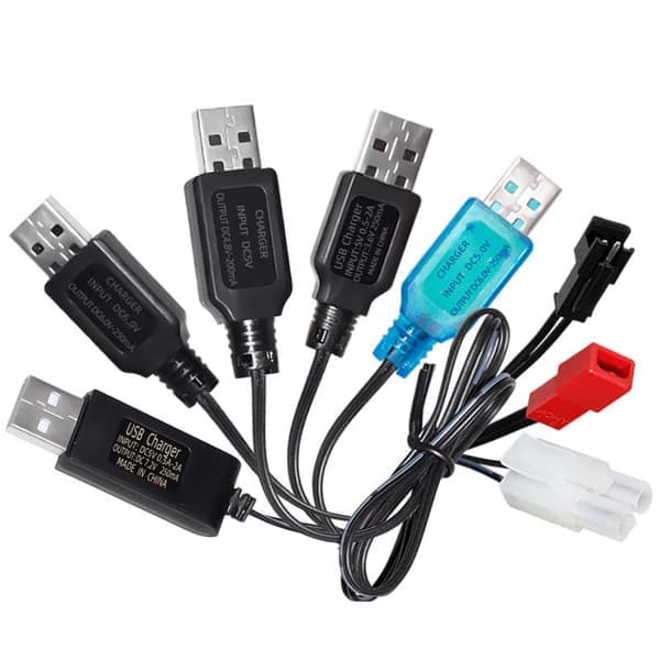 3.6V 4.8V 6V 7.2V NiMH batteri USB-lader for fjernkontroll A3