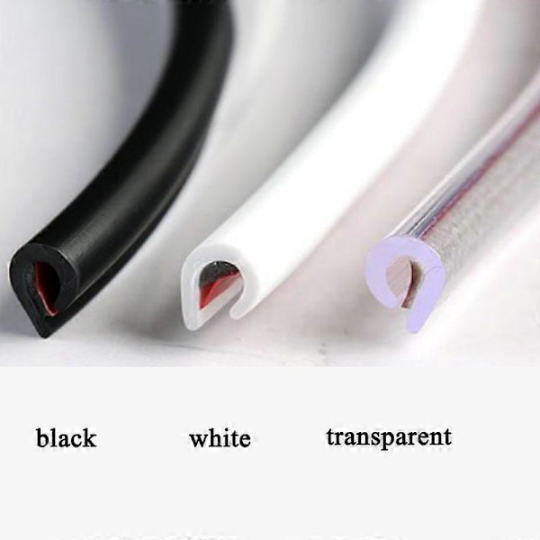 Universal 5M Bil Kantbeskyttelse List Formstøping Trim Stripe Deksel white One size