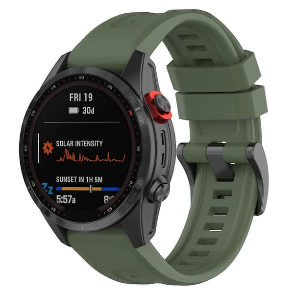 För Garmin Fenix 7X Klockarmband Multicolor Dark Green